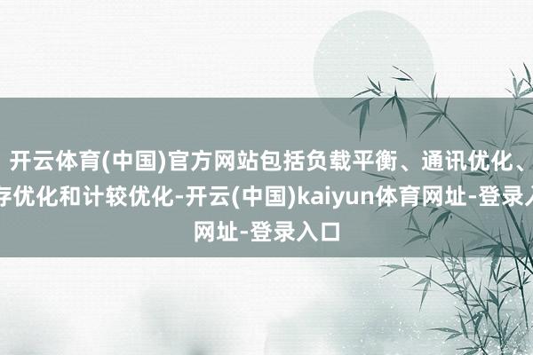 开云体育(中国)官方网站包括负载平衡、通讯优化、内存优化和计较优化-开云(中国)kaiyun体育网址-登录入口