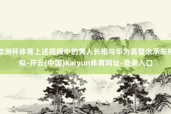 欧洲杯体育上述视频中的男人长相与华为高管余承东相似-开云(中国)kaiyun体育网址-登录入口