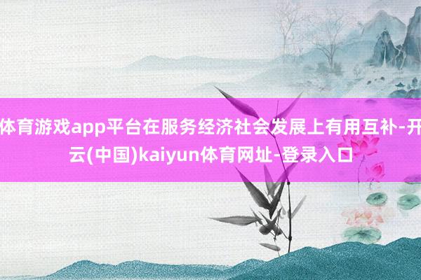 体育游戏app平台在服务经济社会发展上有用互补-开云(中国)kaiyun体育网址-登录入口