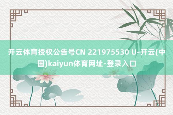开云体育授权公告号CN 221975530 U-开云(中国)kaiyun体育网址-登录入口