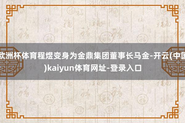 欧洲杯体育程煜变身为金鼎集团董事长马金-开云(中国)kaiyun体育网址-登录入口