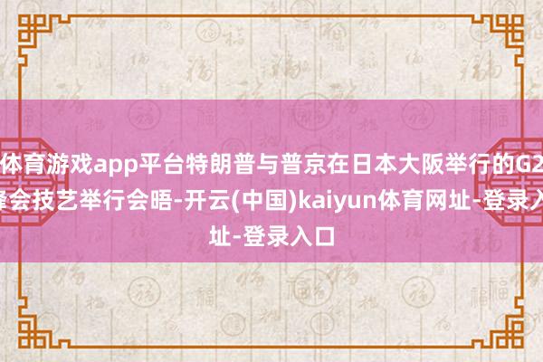 体育游戏app平台特朗普与普京在日本大阪举行的G20峰会技艺举行会晤-开云(中国)kaiyun体育网址-登录入口