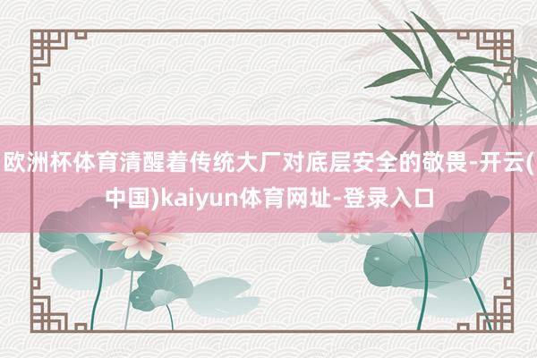 欧洲杯体育清醒着传统大厂对底层安全的敬畏-开云(中国)kaiyun体育网址-登录入口