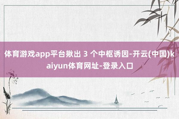 体育游戏app平台揪出 3 个中枢诱因-开云(中国)kaiyun体育网址-登录入口