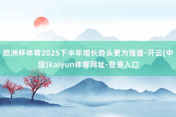 欧洲杯体育2025下半年增长势头更为强盛-开云(中国)kaiyun体育网址-登录入口