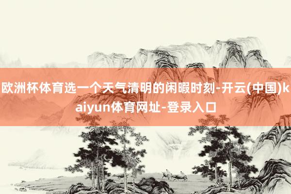 欧洲杯体育选一个天气清明的闲暇时刻-开云(中国)kaiyun体育网址-登录入口