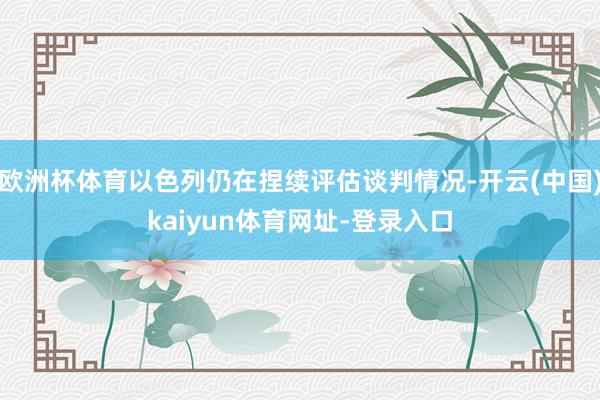 欧洲杯体育以色列仍在捏续评估谈判情况-开云(中国)kaiyun体育网址-登录入口