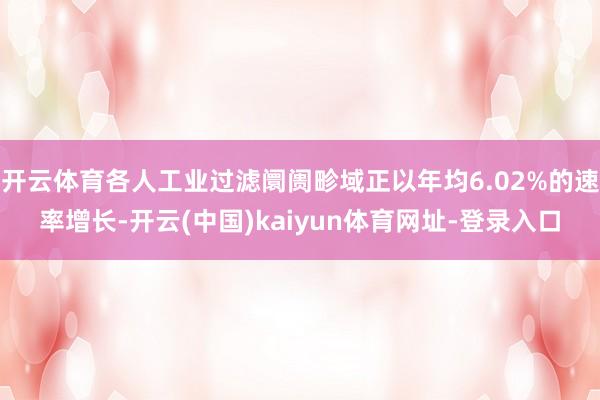 开云体育各人工业过滤阛阓畛域正以年均6.02%的速率增长-开云(中国)kaiyun体育网址-登录入口